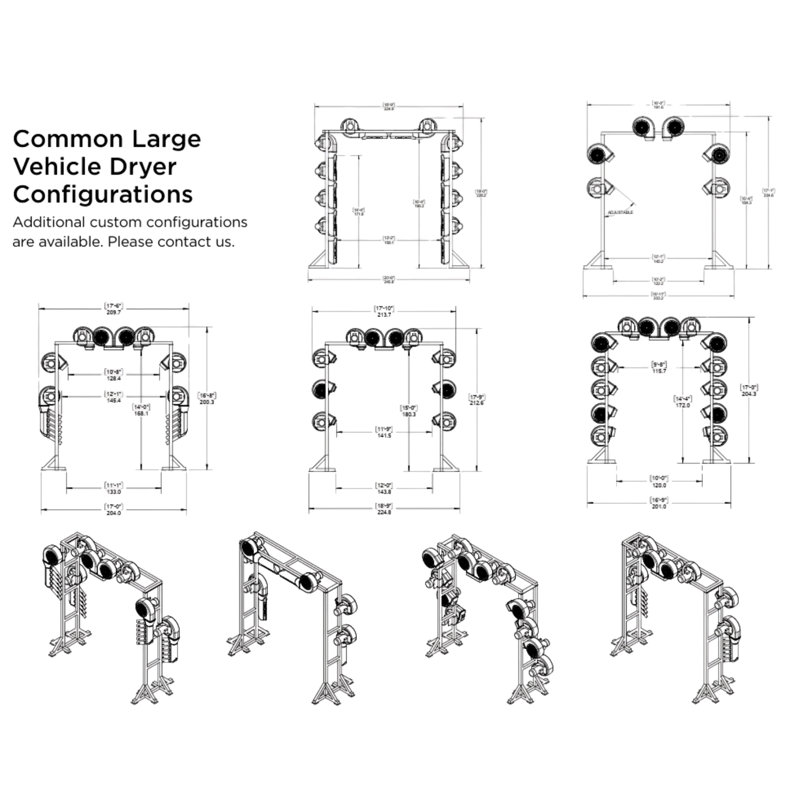 premier large vehicle dryers truck wash dryers